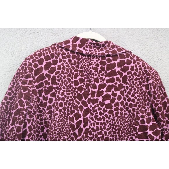 Susan Graver Animal Print Corduroy Blazer-Size 1X-Pockets - Picture 12 of 12